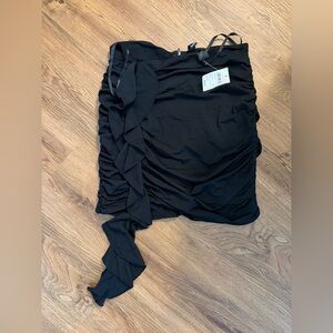 NWT Windsor Black Ruched Skirt Large